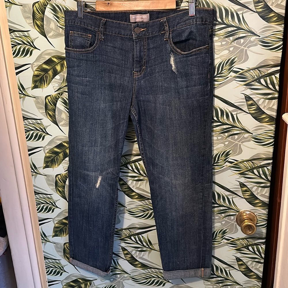 KK98 blue crop jeans pants banana republic 10/30